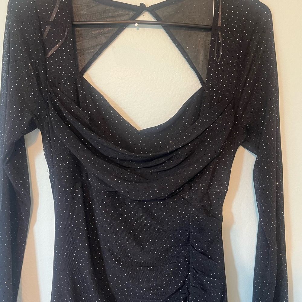 Lulu's Chic Black Zip-Up Dress
